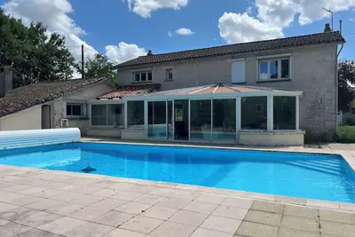 Tranquil House with large pool, set in private garden
