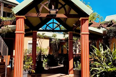 Image de Le Loft Paul & Virginie, 53m² avec terrasse de 45m² vue jardin, piscine et mer