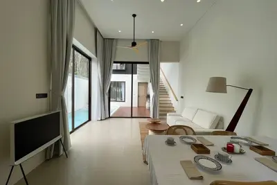 Charming 2-bedroom pool villa with Ac, WiFi in tranquil Thalang