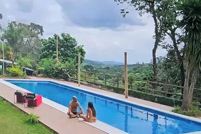 Image de Rustic and cozy little castle chalet with pool, fireplace and night cinema!