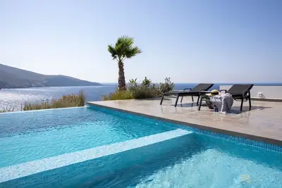 Dazzling Crete Beachfront Villa | Villa Anemone | 4 Bedrooms | Breathtaking Sea Views | Private Pool | Private Furnished Terrace with Bbq Facilities and Shaded Outdoor Dining Area | Prime Location | Heraklion