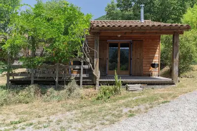 Image de Chalet 'Bleu 6 Personnes Piscine' avec vue montagne, terrasse privée et Wi-Fi