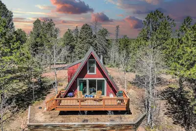 Image de Sloped Summit! Rustic A-Frame Cabin w Scenic Views