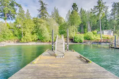 Oceanfront Getaway with Private Dock + Beach