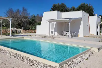 Image de Villa Pescoluse with Pool and Sea View, Salve, Italy