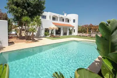 Image de Ibiza-style villa with large pool close to town and beach
