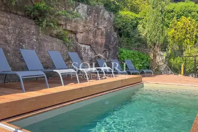 Image de Villa climatisée, rénovée, avec piscine, accès plages à pied