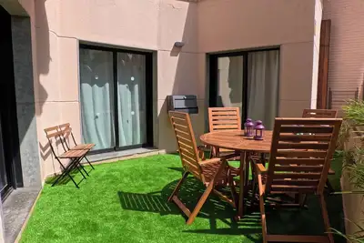 Image de Nouveau! Appart 6 pers 2 chambres Terrasse Bbq Parking Piscine a 8minde la plage