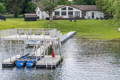 Image de Modern Charm with Rare Flat Lot, Dock, Game Area