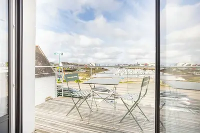 Image de Maison de vacances 'Ti Penn Ar Porz - Vue Port' avec vue sur la mer, terrasse privée et Wi-Fi