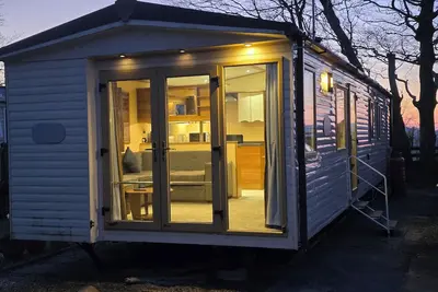 Dog friendly spacious 3 bedroom caravan in Ribble Valley