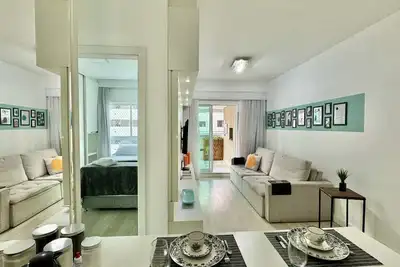 Image de Divertido Apto com 1 quarto Lava e Seca e Sacada