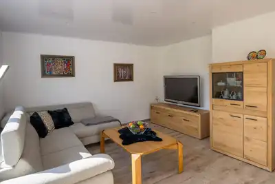 Image de Maison de vacances 'Buchfinkennest' avec terrasse privée, jardin privé et Wi-Fi