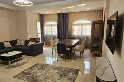 3-bedroom apartment pool view in gorgeous New Cairo with WiFi, Ac