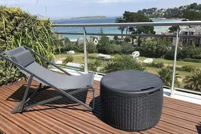 Vue mer imprenable à Perros-Guirec ~ Plage de Trestraou à pied
