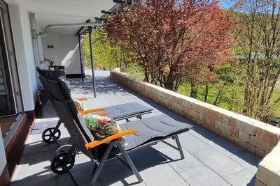 Image de Chalet am Diemelsee vacation apartment with terrace in Sauerland Willingen Winterberg