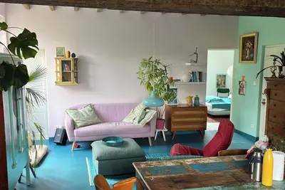 Image de Colorful and vintage decorated old house from 1770 in Burgundy.