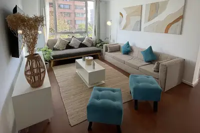 Image de \nModern 2d 2b Apt • Wi-Fi, Parking, Fully Equipped • Metro Manquehue -Las Condes