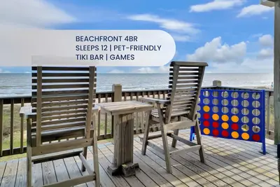 Beachfront w/ Modern Interior, Swim Spa, Yard Games & Fire Pit