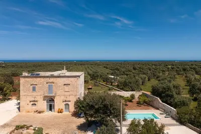 Image de Villa 'Masseria Pezza La Spina' avec vue sur la mer, Wi-Fi et climatisation