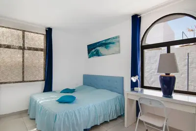 Habitación Azul Con Baño Privado' avec vue sur la montagne, Wi-Fi et climatisation