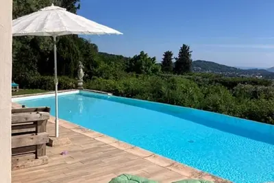 Vue 180° Mer et Massif de l'Estérel à Grasse-Plascassier