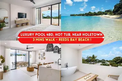 Image de Walk to Beach, New Lux Villa, Pool! Near Holetown
