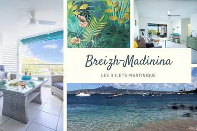 Image de Breizh madinina anse mitan trous ilets  150 m de la plage  Résidence sécurisée