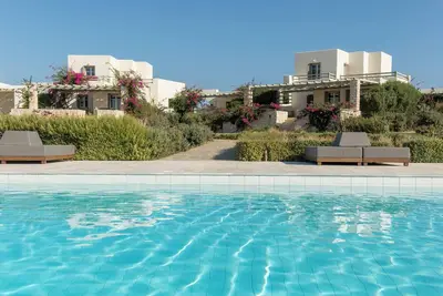 Stagones Villas, nestled in the serene beauty of the Cycladic countryside