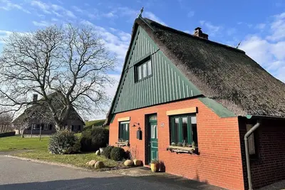 Image de Reetdachkate am Deich mit Kamin nahe Hamburg