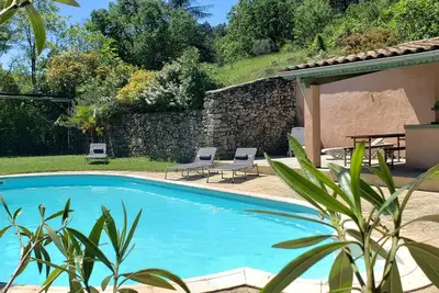 Image de Ardèche Sud \nGite Fleur d'Acacia 6 personnes\nPiscine 11m*5\nTerrain 4500m2