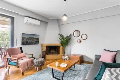 Image de Blueground | Vrilissia, fireplace, nr Park