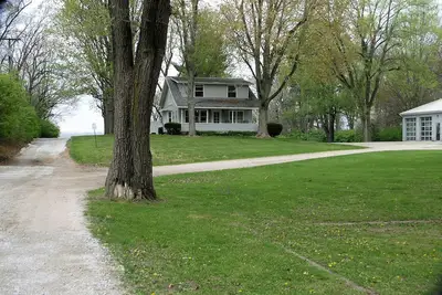 Spacious and secluded 7-bedroom lake front retreat.