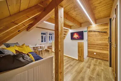 Stylish modern maisonette in the ultimate mountain lodge. Dogfriendly