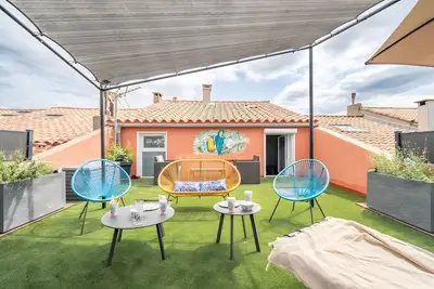 Image de Maison de vacances 'Le Parcours Cathare' avec vue sur la montagne, Wi-Fi et climatisation