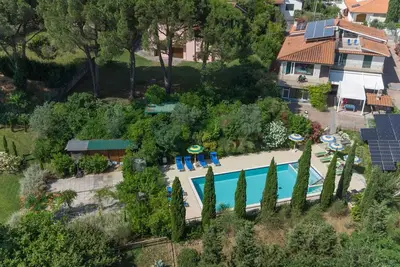 Image de Maison de vacances avec Wifi, piscine privée, climatisation, Tv, terrasse, vue panoramique