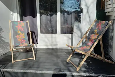 Image de studio avec jardin au cap d'Agde a 5 min du centre, résidence avec parking privé