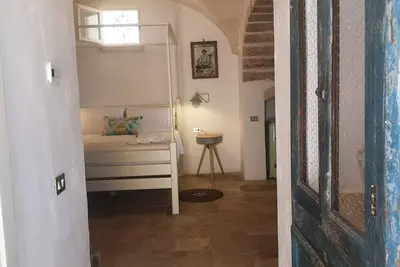 Image de Splendid Trullo with Lamia with a breathtaking view of the olive trees and  Sea.