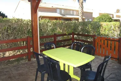 Image de Pavillon 5 pers, terrasse, piscine, parking à Vendres Plage