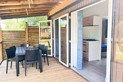 Image de Mobil home Quinson - 33m² - 3 chambres + Tv + A/C 6 personnes