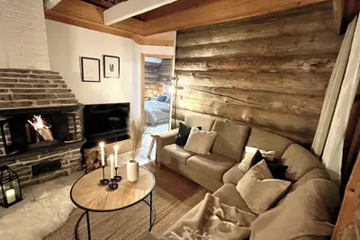 Image de Nilimukka — a cozy log apartment just a short walk from Levi's center.