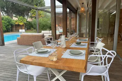 Image de Villa architecte -Bassin d'Arcachon- 500m de la plage-10 pers. -piscine chauffée