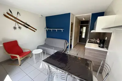 Image de Studio rénové proche pistes et commerces avec balcon pour 4 personnes