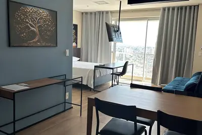 Modern studio with amazing view and garage