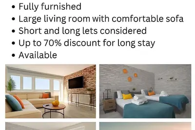 Image de Appartement 2 chambres au centre de Brighton, 1 lit double et 2 lits simples, pour 4 personnes