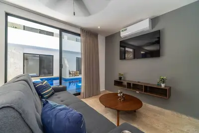 New Centric 2-Bd Apt with Pool in Aldea Zama