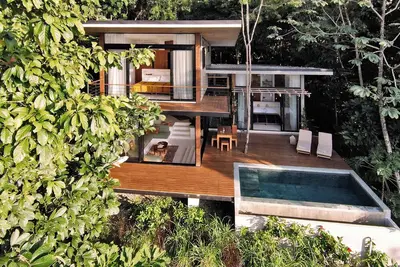 Image de cozy yet modern house overlooking jungle and ocean w/ Starlink internet