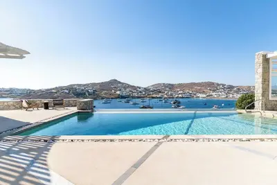 Image de Villa Dame Sea view terrace villa 5 bdrms, WiFi, A/C in enchanting Mykonos