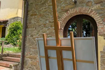 Image de Cozy cottage with large pool among olive trees on the Chianti hillside