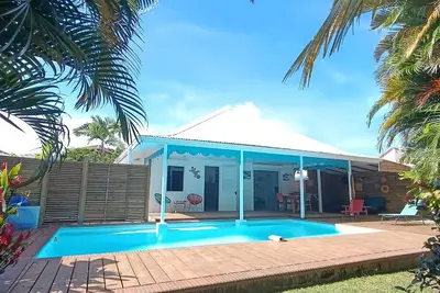 Image de Villa Madras un coin de paradis à 5 mn à pied de la plage de la Pointe Marin.